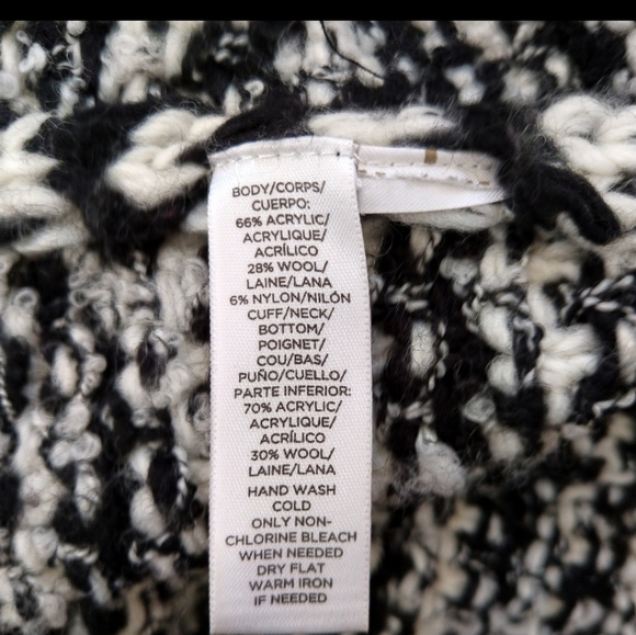 LOFT chunky knit waterfall cardigan black boho sweater small, FINAL PRICE! - Picture 8 of 16